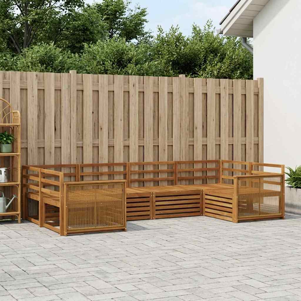 Outdoor Sofa Set 6 pcs Natural