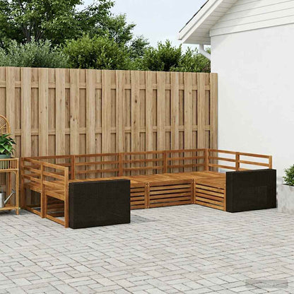 Outdoor Sofa Set 6 pcs Natural