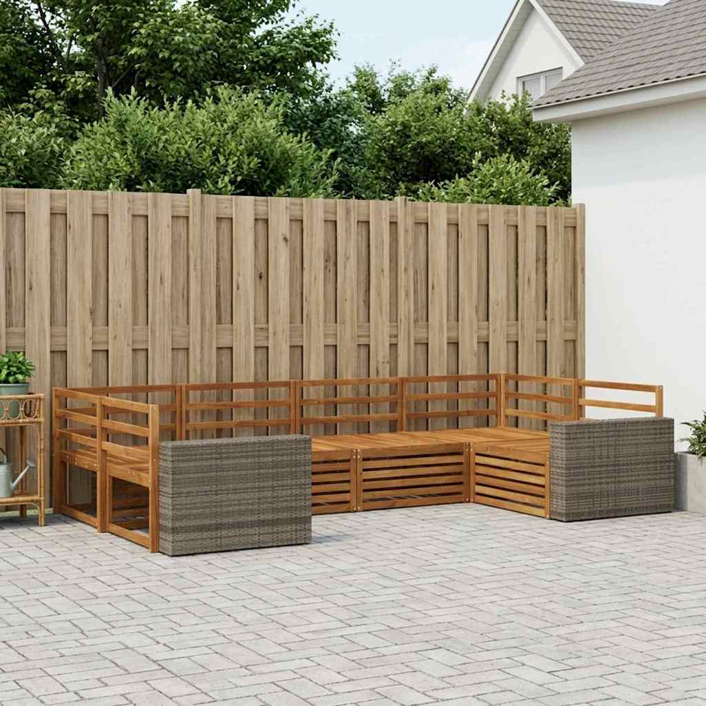Outdoor Sofa Set 6 pcs Natural