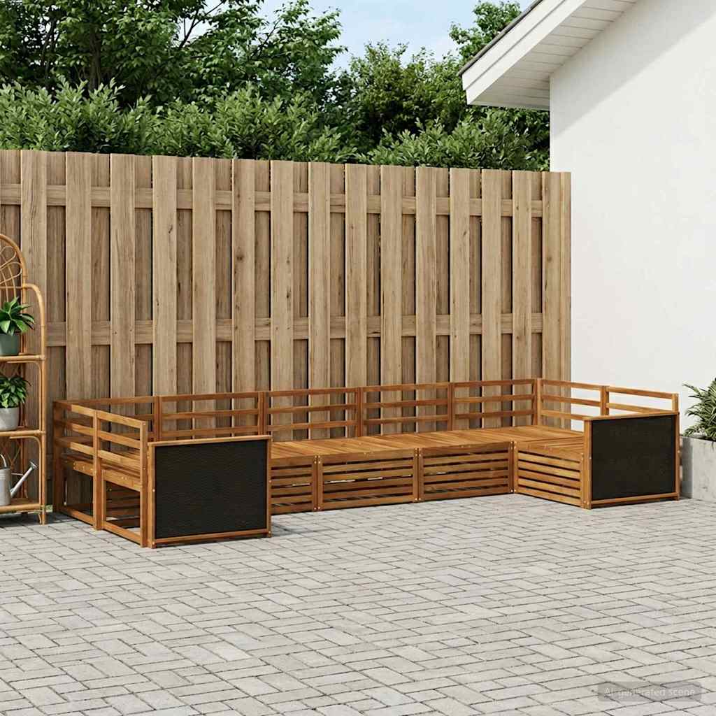 Outdoor Sofa Set 7 pcs Natural