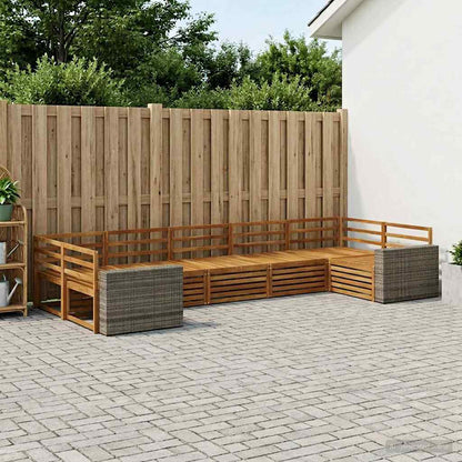 Outdoor Sofa Set 7 pcs Natural
