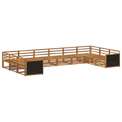 Sofa Sets 10 pcs Solid Acacia Wood