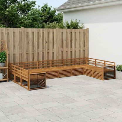 Sofa Sets 10 pcs Solid Acacia Wood