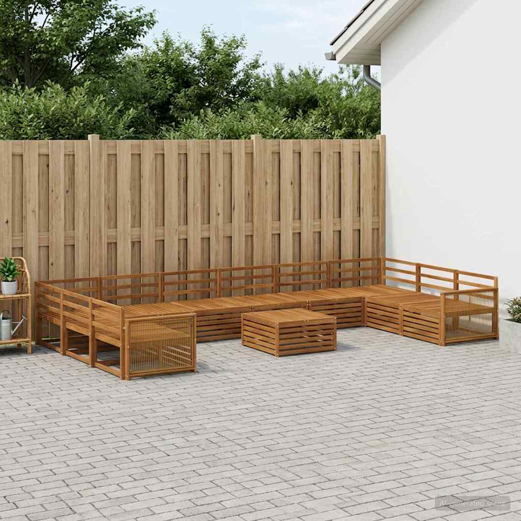 Sofa Sets 11 pcs Solid Acacia Wood