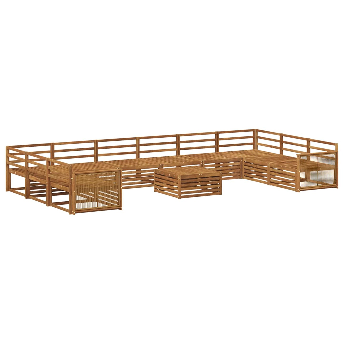 Sofa Sets 11 pcs Solid Acacia Wood