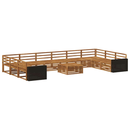 Sofa Sets 11 pcs Solid Acacia Wood