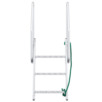 3-Step Dock Ladder Silver 58 x 77 x 144 cm Aluminium