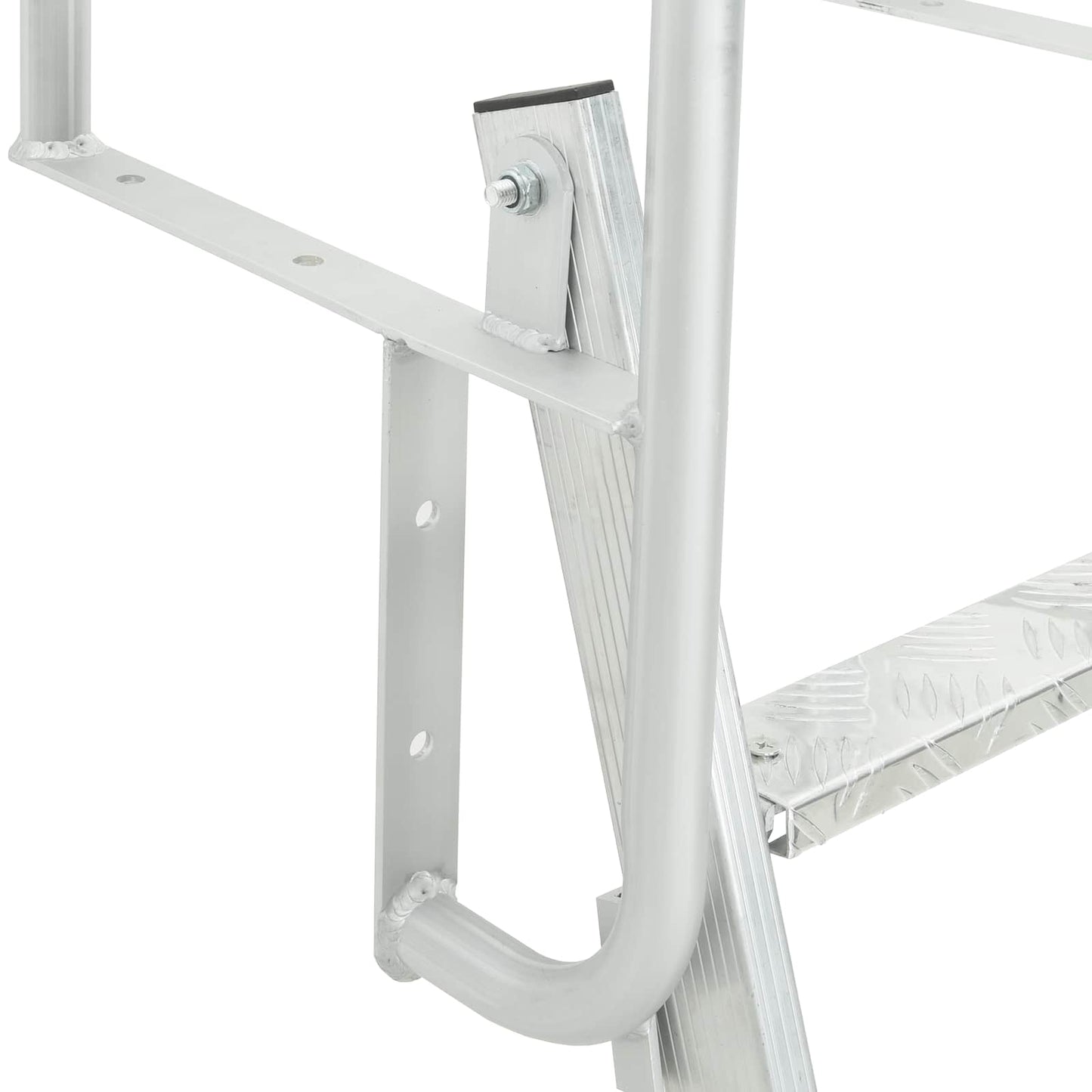 4-Step Dock Ladder Silver 58 x 77 x 166 cm Aluminium