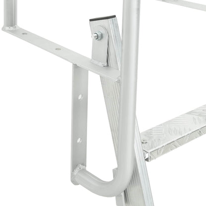 4-Step Dock Ladder Silver 58 x 77 x 166 cm Aluminium