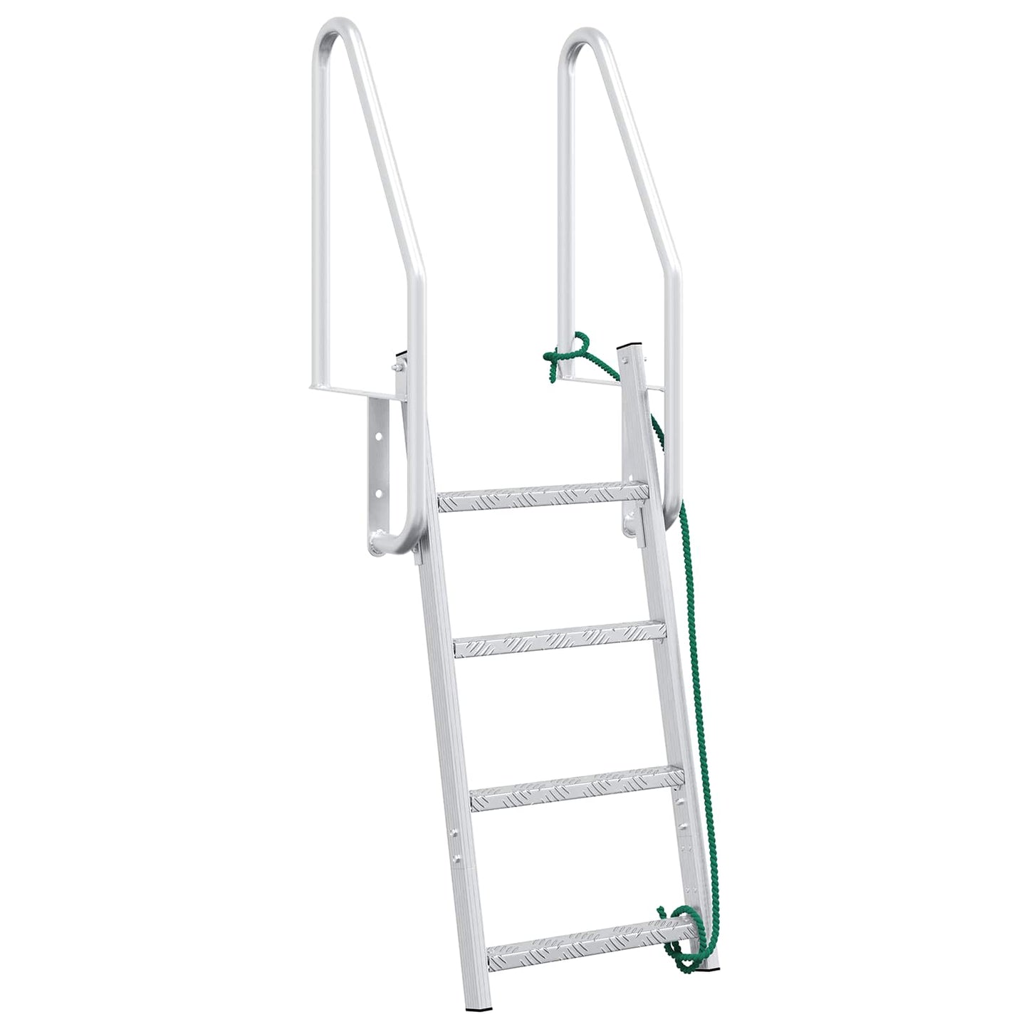 4-Step Dock Ladder Silver 58 x 77 x 166 cm Aluminium