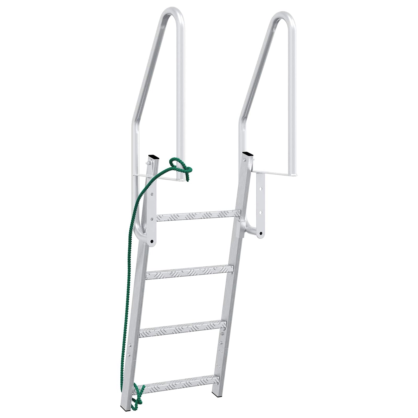 4-Step Dock Ladder Silver 58 x 77 x 166 cm Aluminium