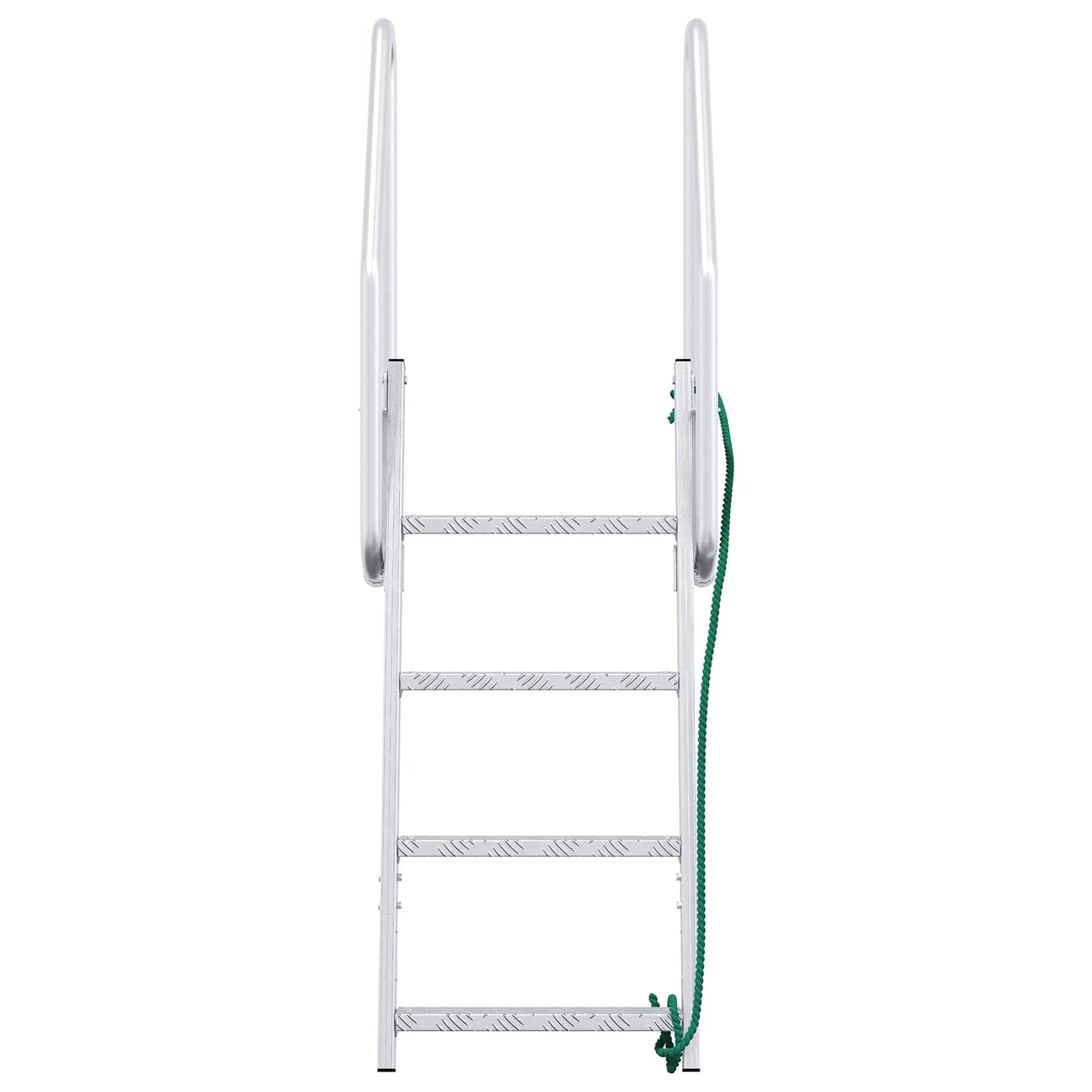 4-Step Dock Ladder Silver 58 x 77 x 166 cm Aluminium