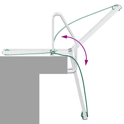 4-Step Dock Ladder Silver 58 x 77 x 166 cm Aluminium
