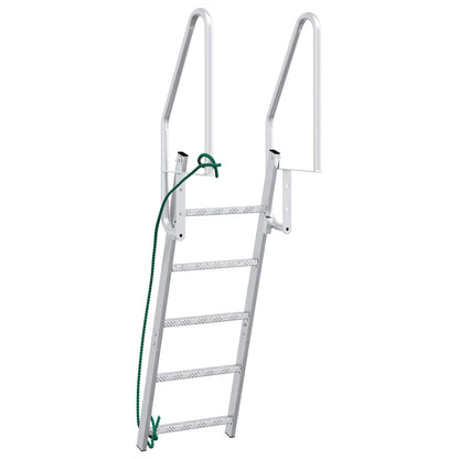 5-Step Dock Ladder Silver 58 x 77 x 191 cm Aluminium