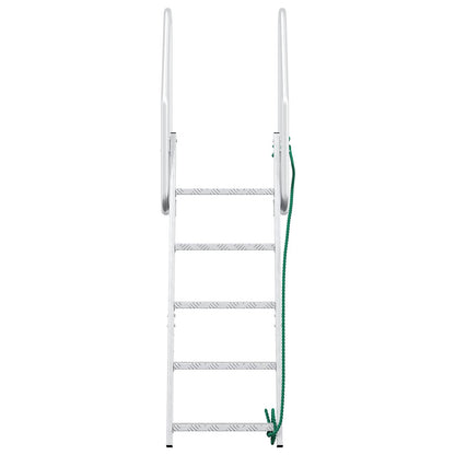 5-Step Dock Ladder Silver 58 x 77 x 191 cm Aluminium