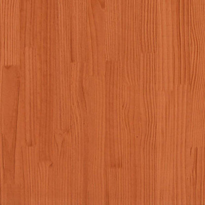 Bed Frame with Headboard Wax Brown 140 x 200 cm Solid Pine Wood