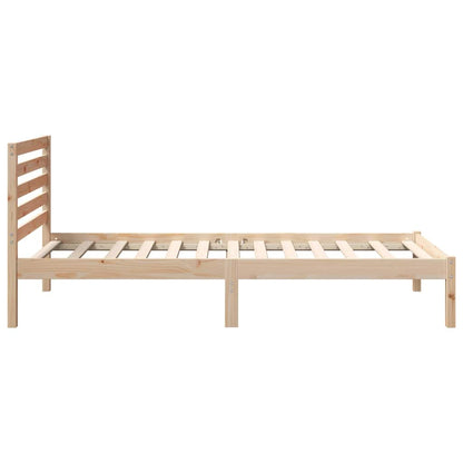 Bed Frame with Headboard Brown 80 x 200 cm Solid Pine Wood