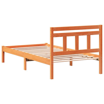 Bed Frame Brown 90 x 200 cm Solid Pine Wood