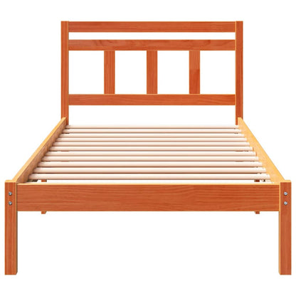 Bed Frame Brown 90 x 200 cm Solid Pine Wood
