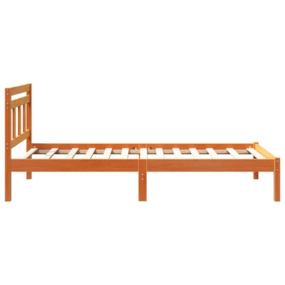 Bed Frame Brown 100 x 200 cm Solid Pine Wood