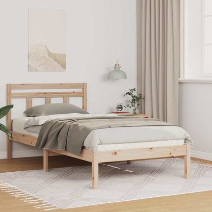 Bed Frame Brown 90 x 190 cm Solid Pine Wood
