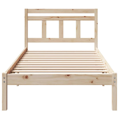 Bed Frame Brown 90 x 190 cm Solid Pine Wood