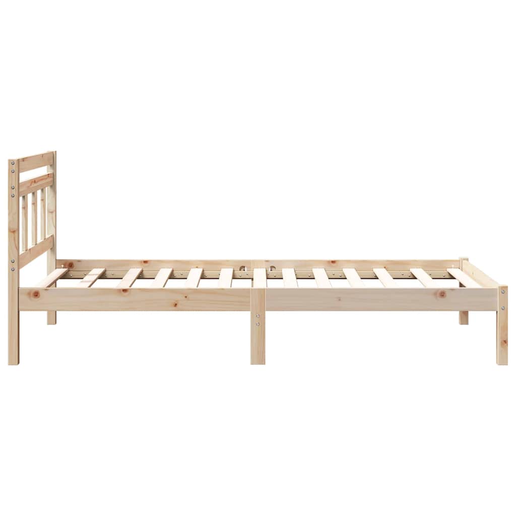 Bed Frame Brown 90 x 190 cm Solid Pine Wood