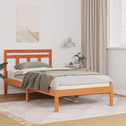 Bed Frame Brown 90 x 190 cm Solid Pine Wood