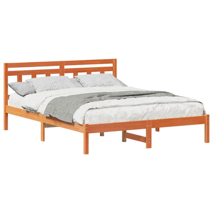 Bed Frame Brown 160 x 200 cm Solid Pine Wood