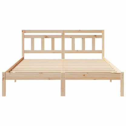 Bed Frame Brown 150 x 200 cm Solid Pine Wood