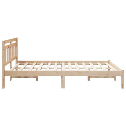Bed Frame Brown 150 x 200 cm Solid Pine Wood