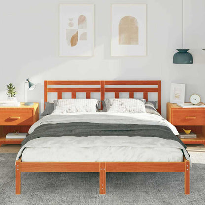 Bed Frame Brown 150 x 200 cm Solid Pine Wood