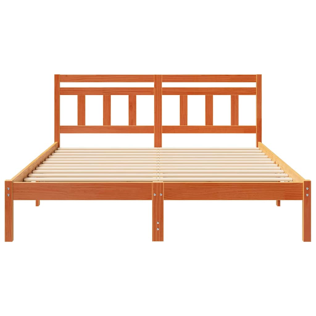 Bed Frame Brown 150 x 200 cm Solid Pine Wood