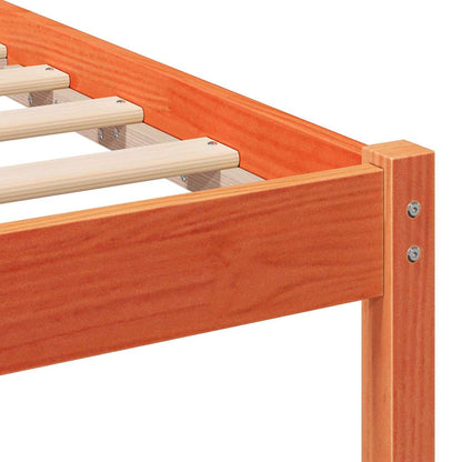 Bed Frame Brown 140 x 190 cm Solid Pine Wood