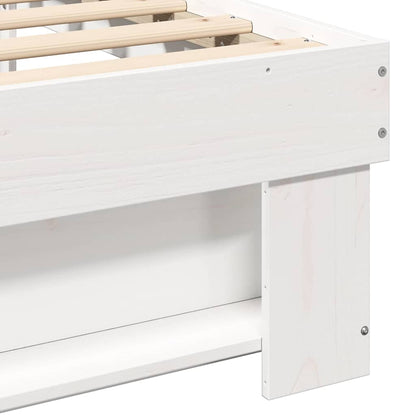 Bed Frame with Headboard White 80 x 200 cm Solid Pine Wood