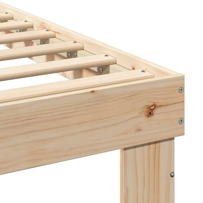 Bed Frame with Headboard Brown 90 x 190 cm Solid Pine Wood