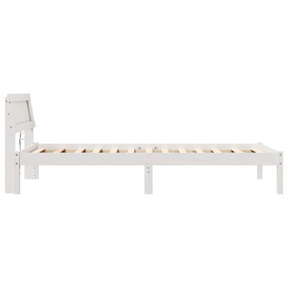 Bed Frame with Headboard White 80 x 200 cm Solid Pine Wood