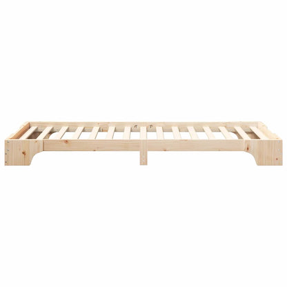 Bed Frame Brown 80 x 210 cm Solid Pine Wood