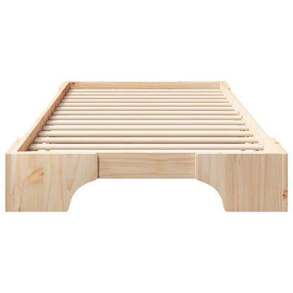 Bed Frame Brown 90 x 210 cm Solid Pine Wood