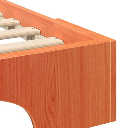 Bed Frame Brown 140 x 210 cm Solid Pine Wood
