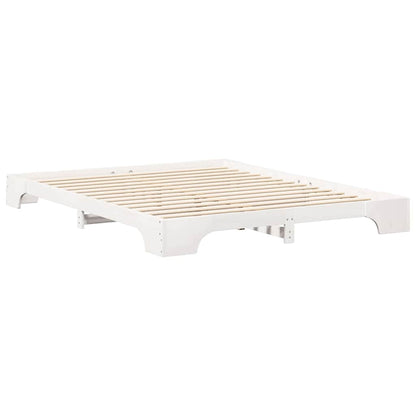 Bed Frame White 160 x 210 cm Solid Pine Wood