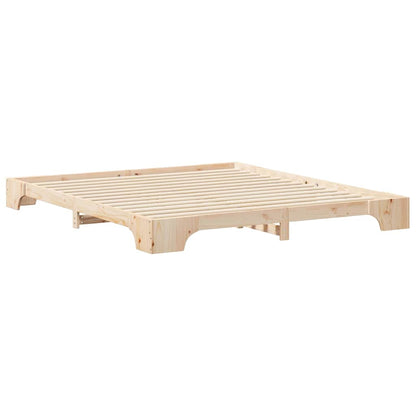 Bed Frame Brown 180 x 210 cm Solid Pine Wood