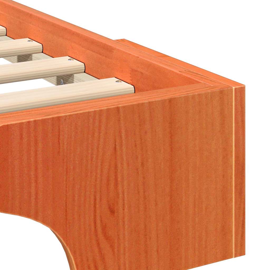 Bed Frame Brown 180 x 210 cm Solid Pine Wood