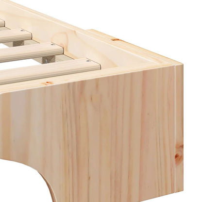 Bed Frame Brown 80 x 220 cm Solid Pine Wood