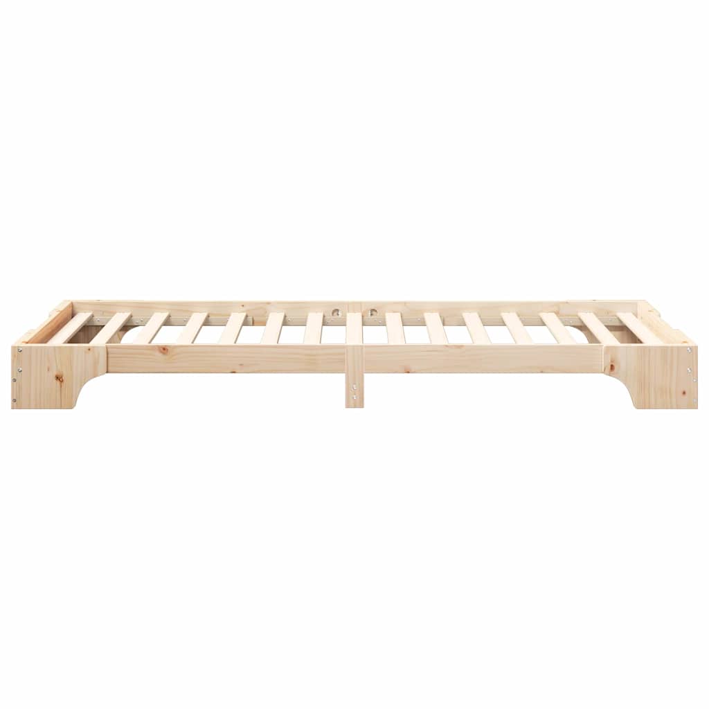 Bed Frame Brown 80 x 220 cm Solid Pine Wood