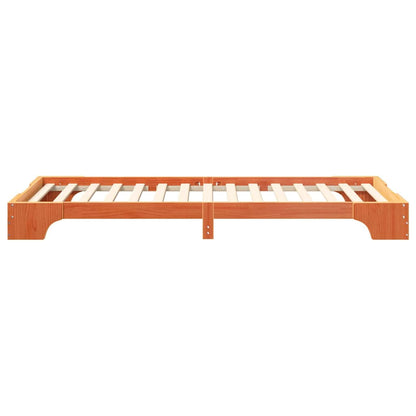 Bed Frame Brown 80 x 220 cm Solid Pine Wood