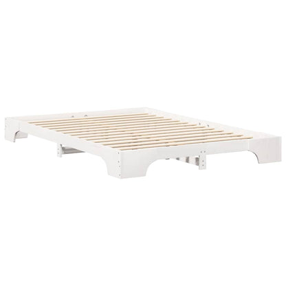 Bed Frame White 140 x 220 cm Solid Pine Wood