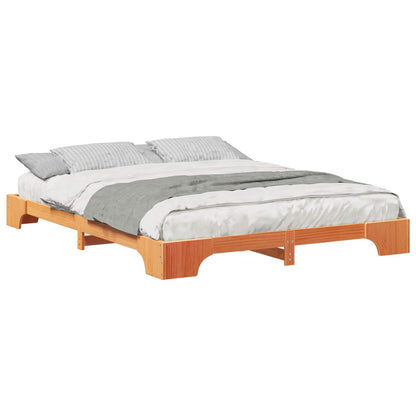 Bed Frame Brown 160 x 220 cm Solid Pine Wood