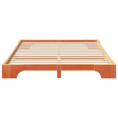 Bed Frame Brown 160 x 220 cm Solid Pine Wood