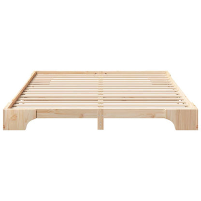 Bed Frame Brown 180 x 220 cm Solid Pine Wood